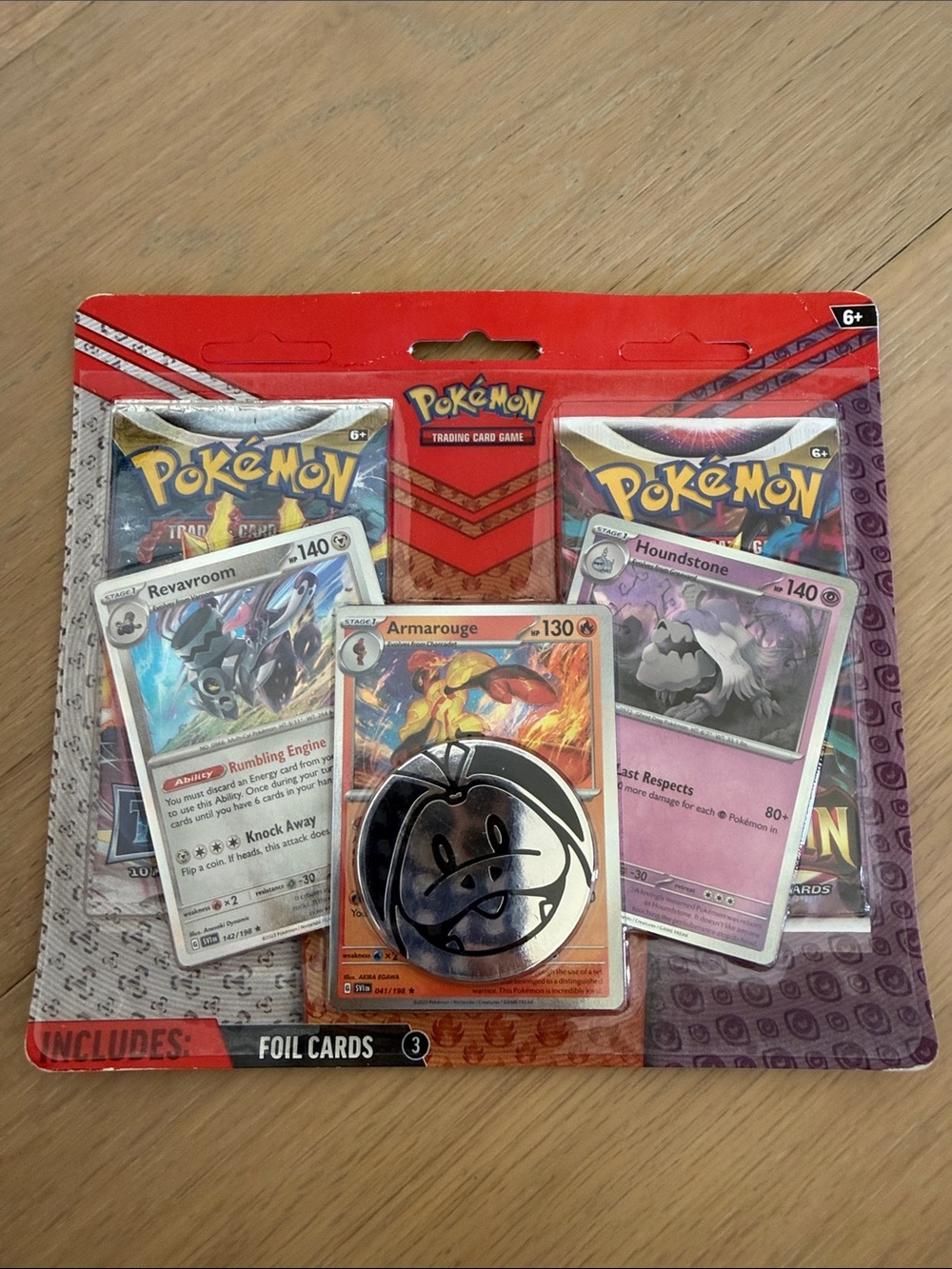 Pokemon Trading Card Game Booster Pack with Red, Purple, White, Orange Cards - Picture 2 of 5